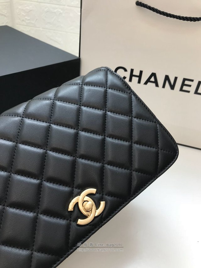 Chanel女包 AS0149 最新款 菱格小牛皮與金色金屬口蓋包 香奈爾鏈條挎包 香奈兒單肩包 中號Chanel口蓋包  djc2670
